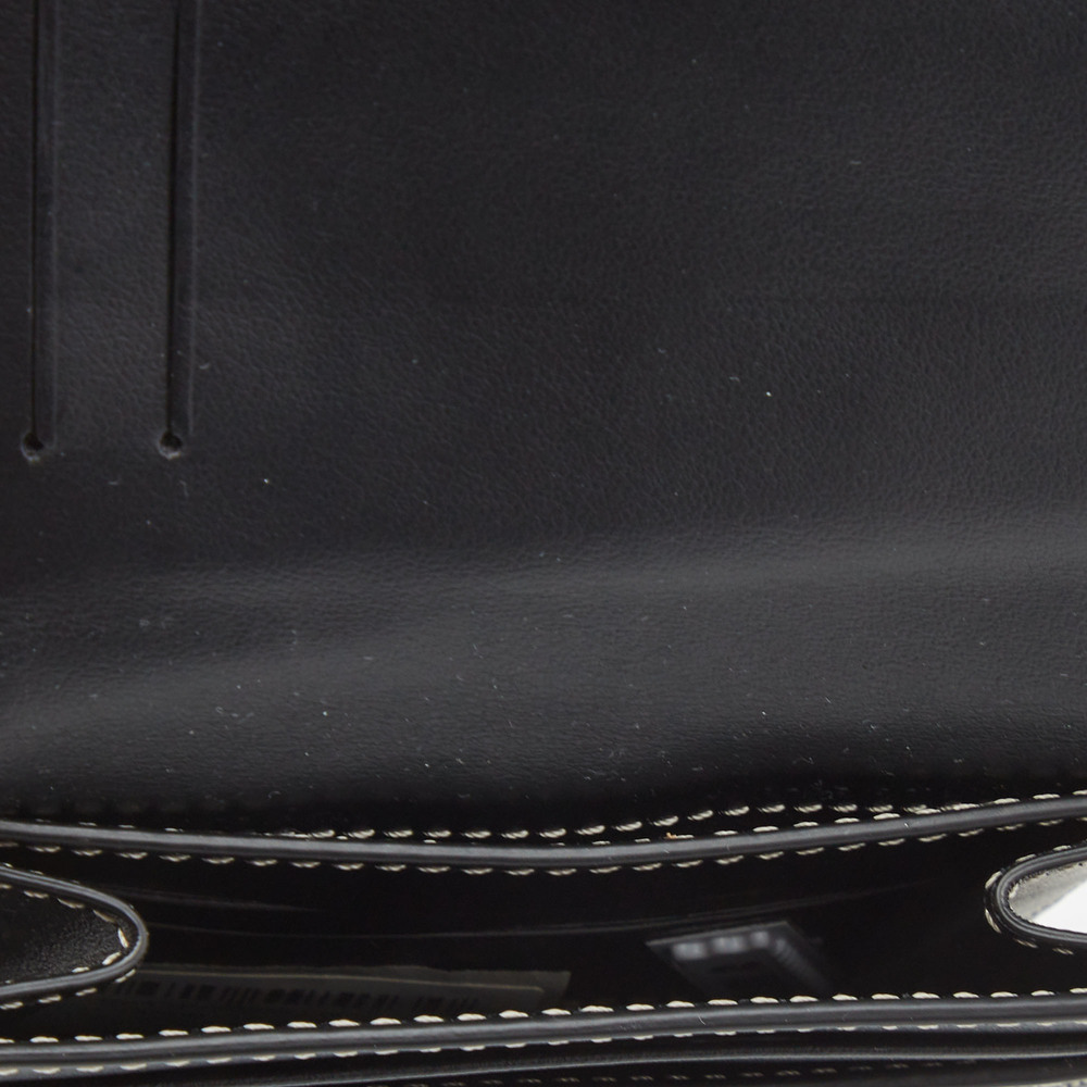 BURBERRY Light Blue/Black Canvas and Leather Luna French Wallet - Picture 3 of 8
